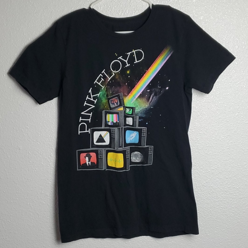 Pink Floyd Women’s Medium Band Tee Black Classic Rock Graphic Shirt